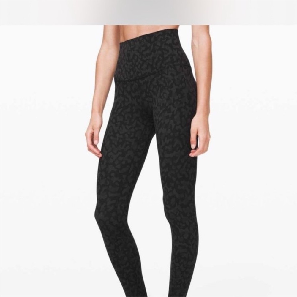 lululemon align black leopard legging
